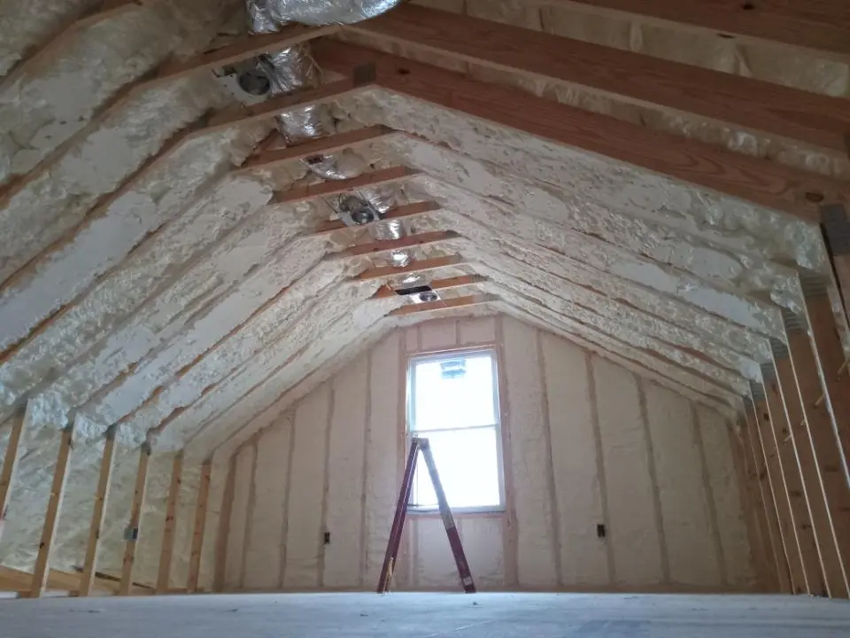 Spray foam roofing application for Crawl Space Insulation project in Minnehaha